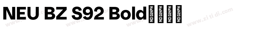 NEU BZ S92 Bold字体转换